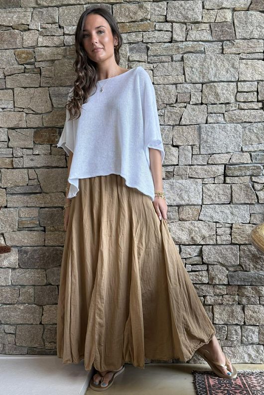 Songbird Bandeau Skirt Dress Camel - /2=